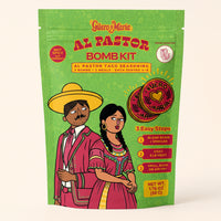 Güero y María Al Pastor Bomb Kit, al pastor taco seasoning, front of pouch
