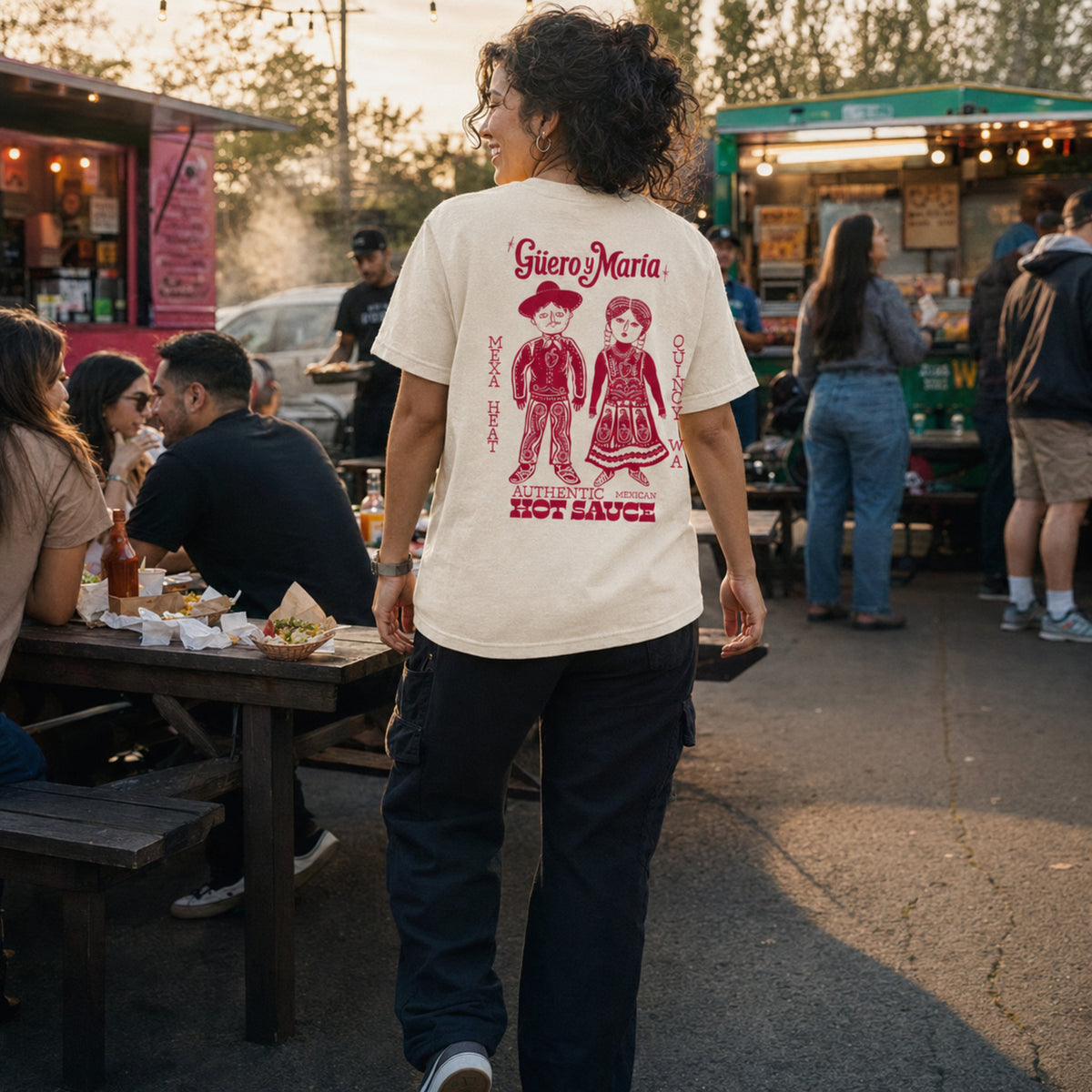 Güero y María Signature Hot Sauce Tee — Pre-Oder